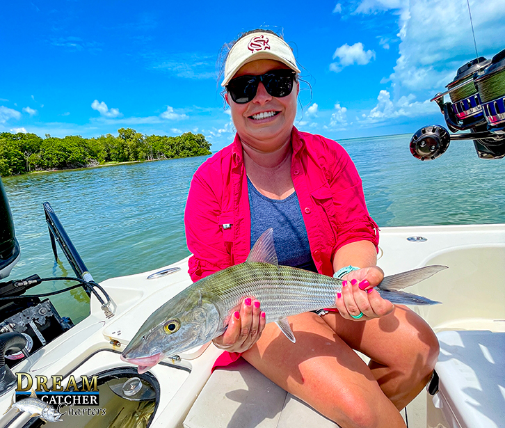 Bonefish caught on the flats of the Marquesas Keys